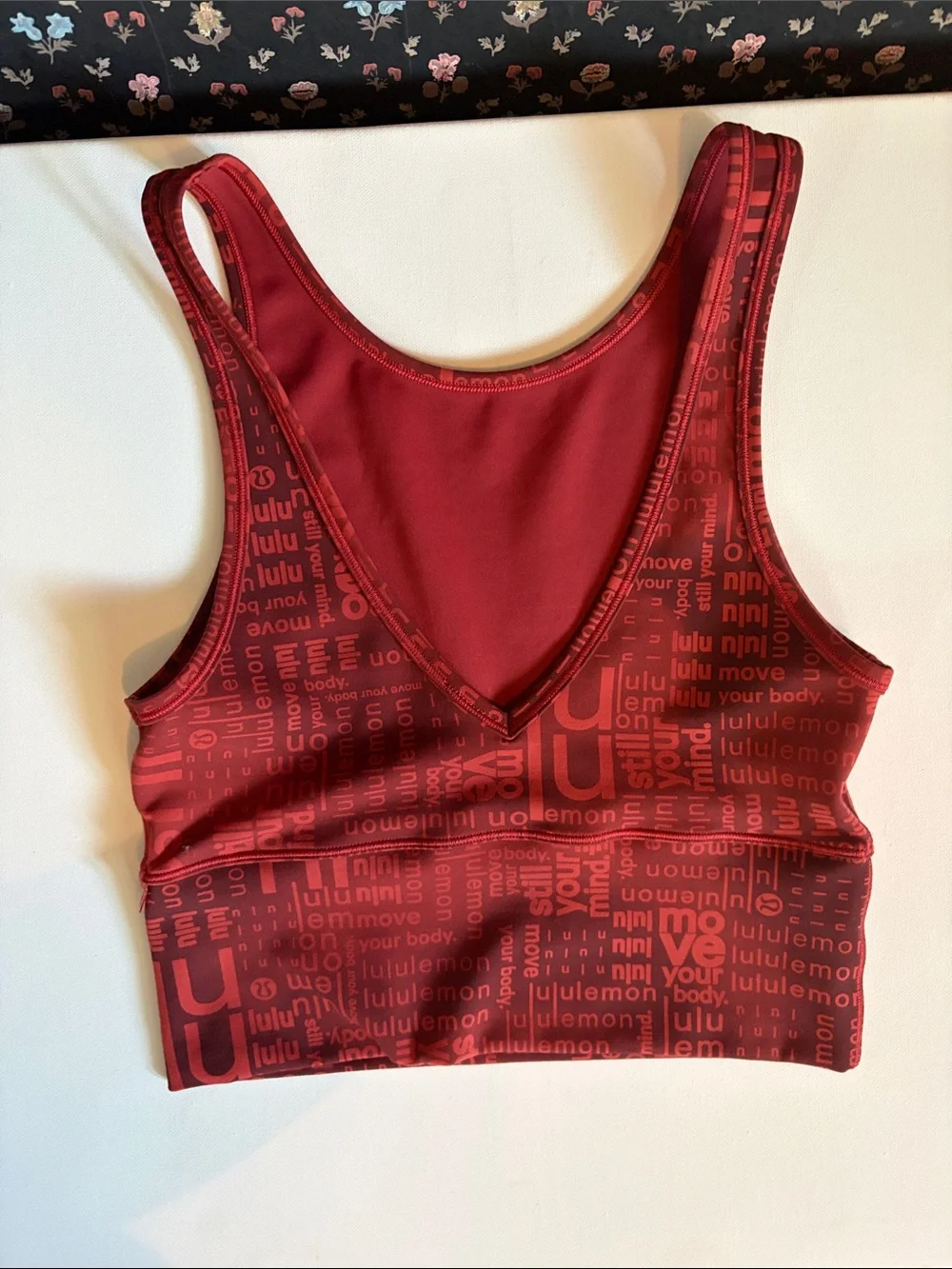 lululemon athletica Red Graphic Crop Tank